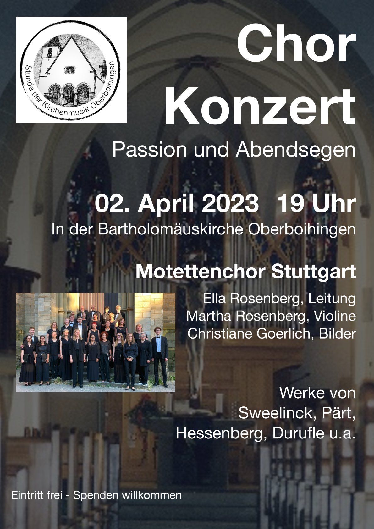 Bild vom Chorkonzert in Oberboihingen 2023