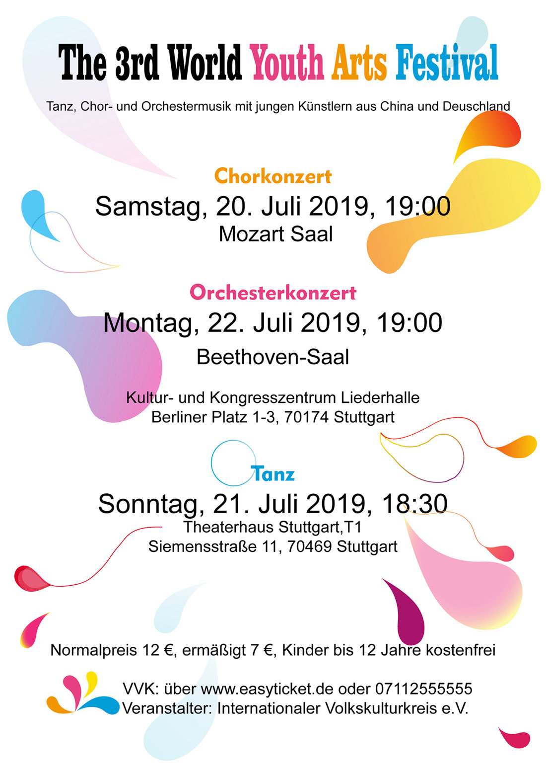 Plakat vom Third Youth Festival im Juli 2019 in Stuttgart