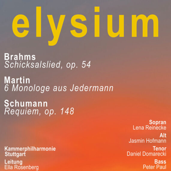 Chorplakat des Motettenchors Stuttgart fürs Konzert eylsium, November 2025